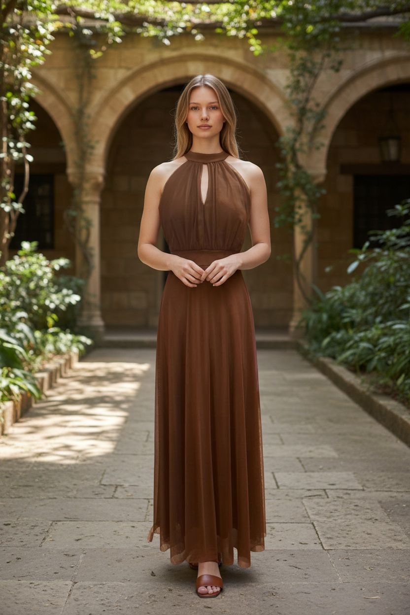 Collezione unica abito Lara marrone