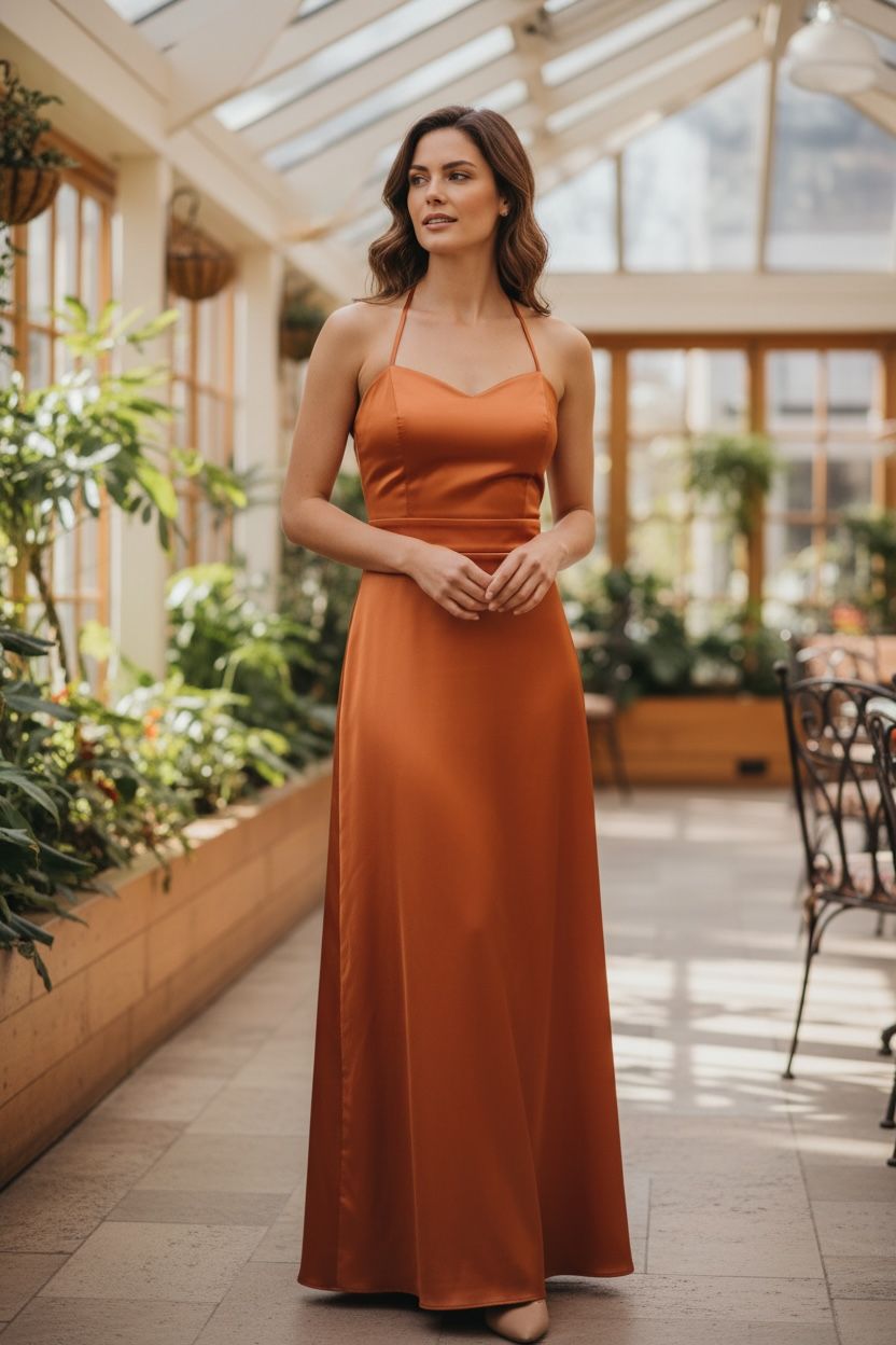 Collezione unica abito Ines mattone