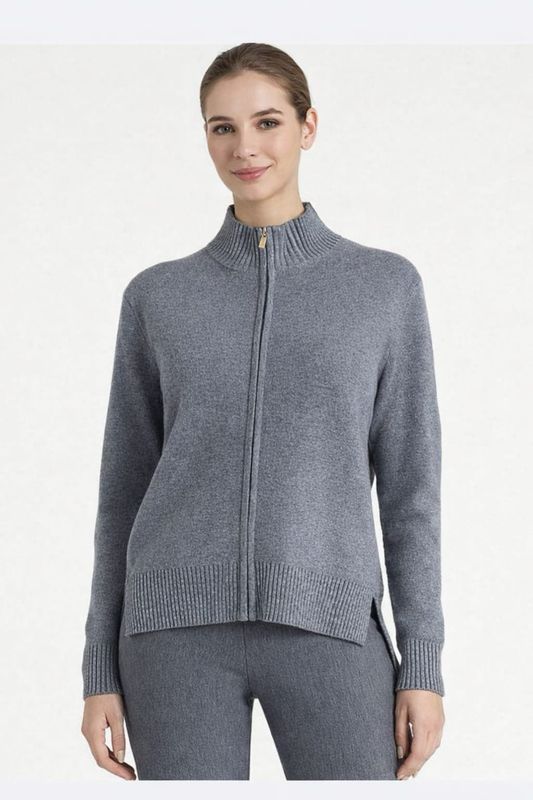 Ragno cardigan zip grigio