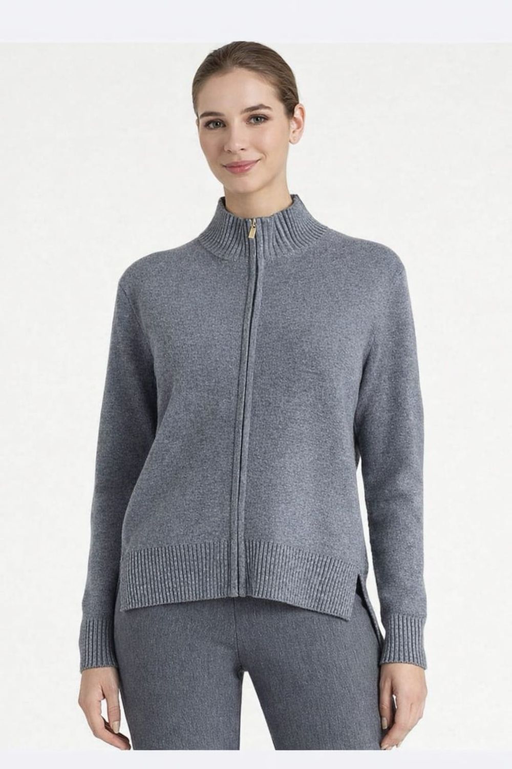 Ragno cardigan zip grigio