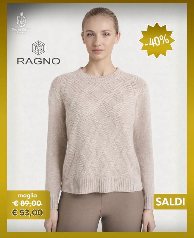Ragno maglia beige