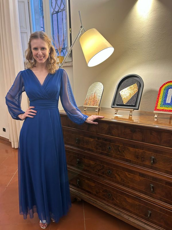 Collezione unica abito Iris bluette