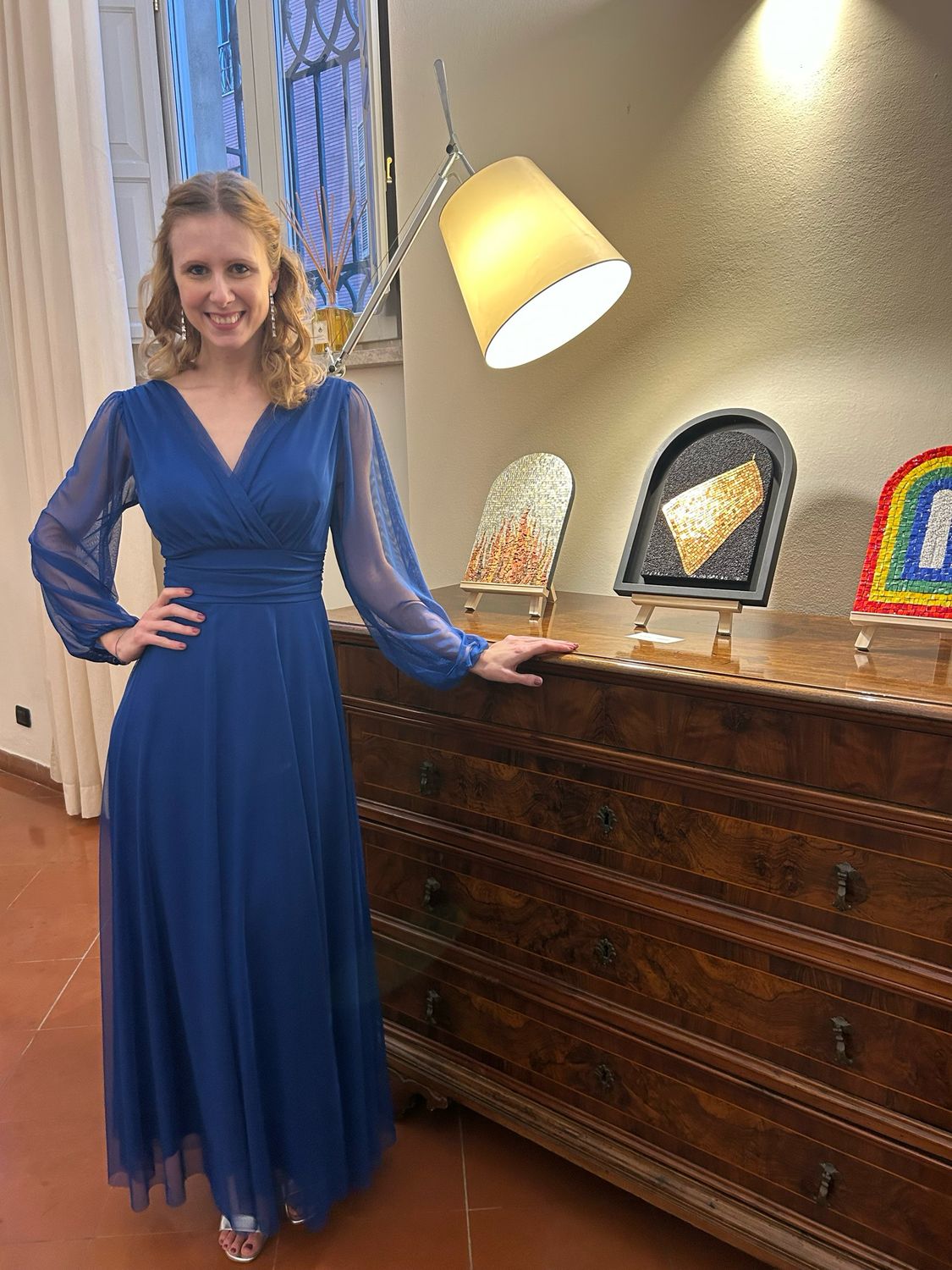 Collezione unica abito Iris bluette