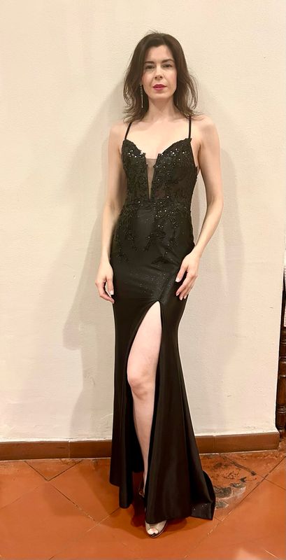 Collezione cerimonia abito a sirena nero