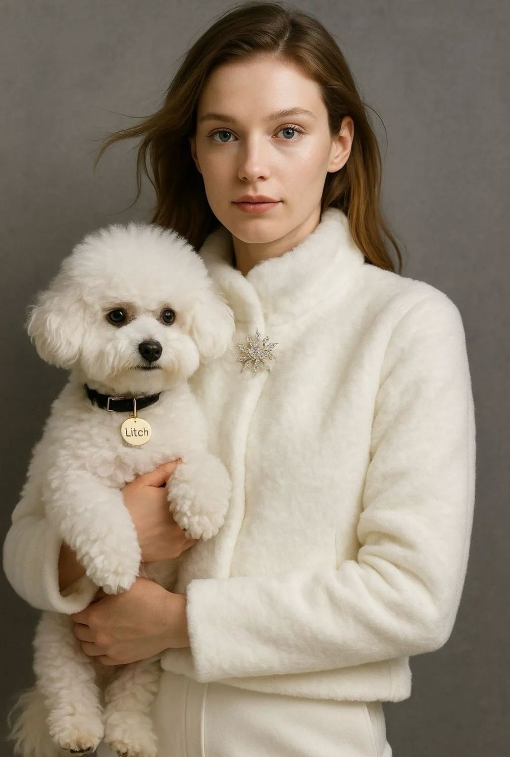 Collezione look per le feste coprispalle ecco pelliccia bianco