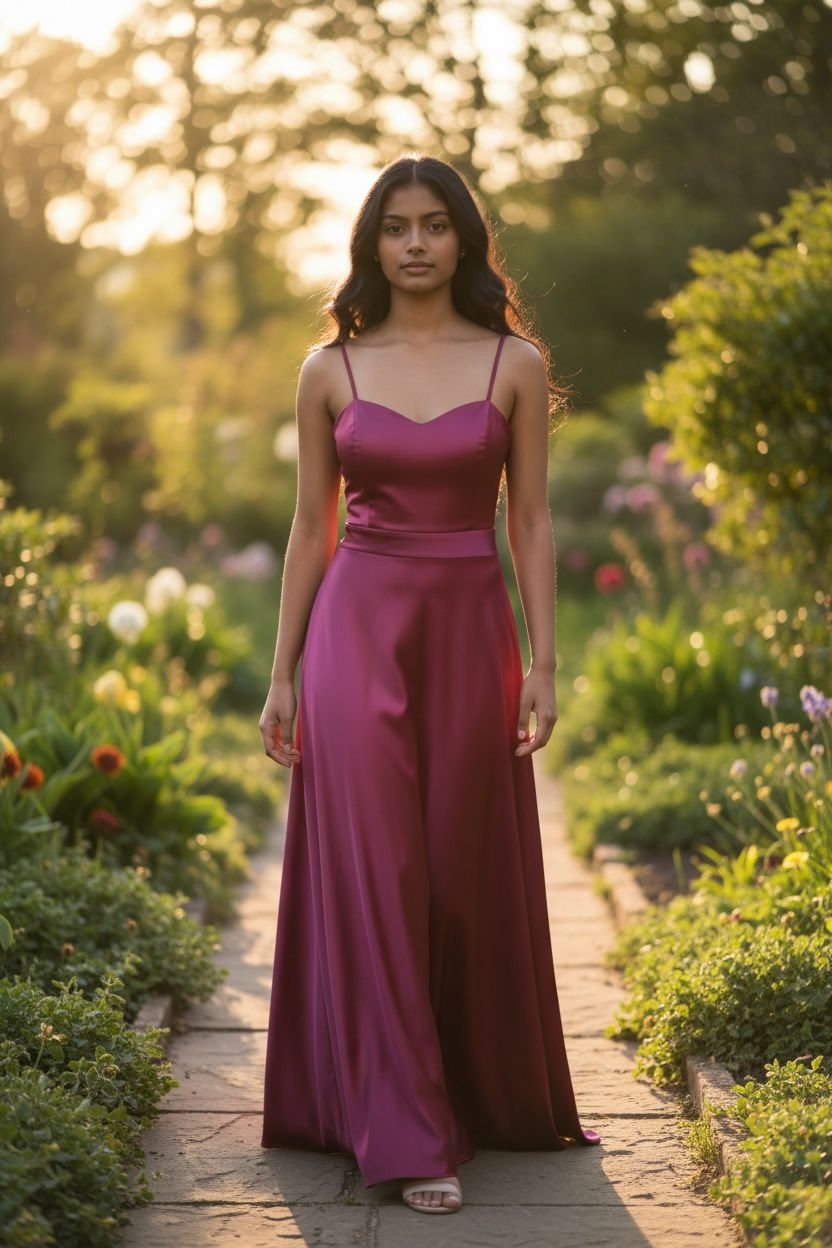 Collezione Unica abito Ines magenta scuro