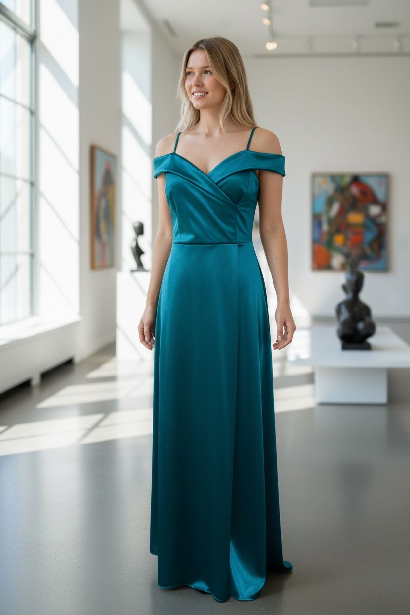 Collezione Unica abito Callas petrolio