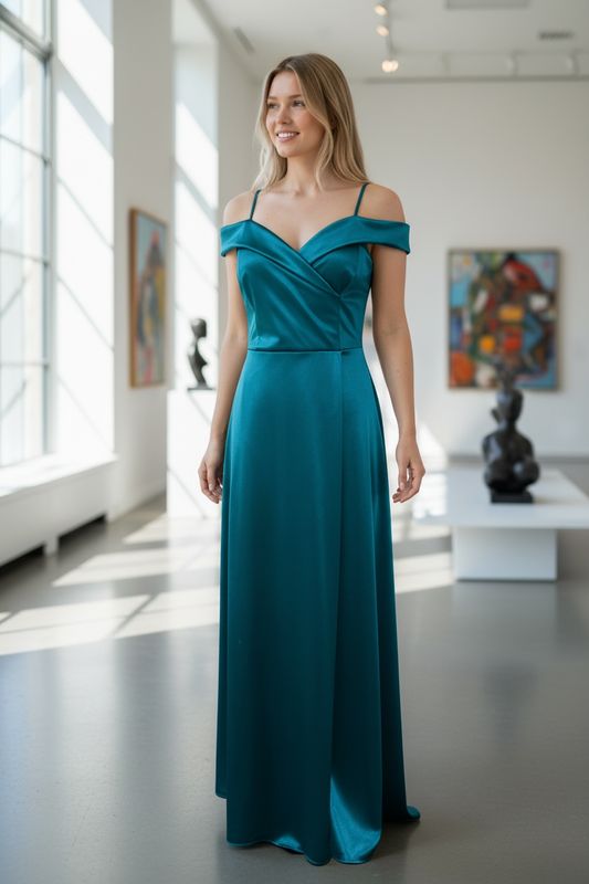 Collezione Unica abito Callas petrolio