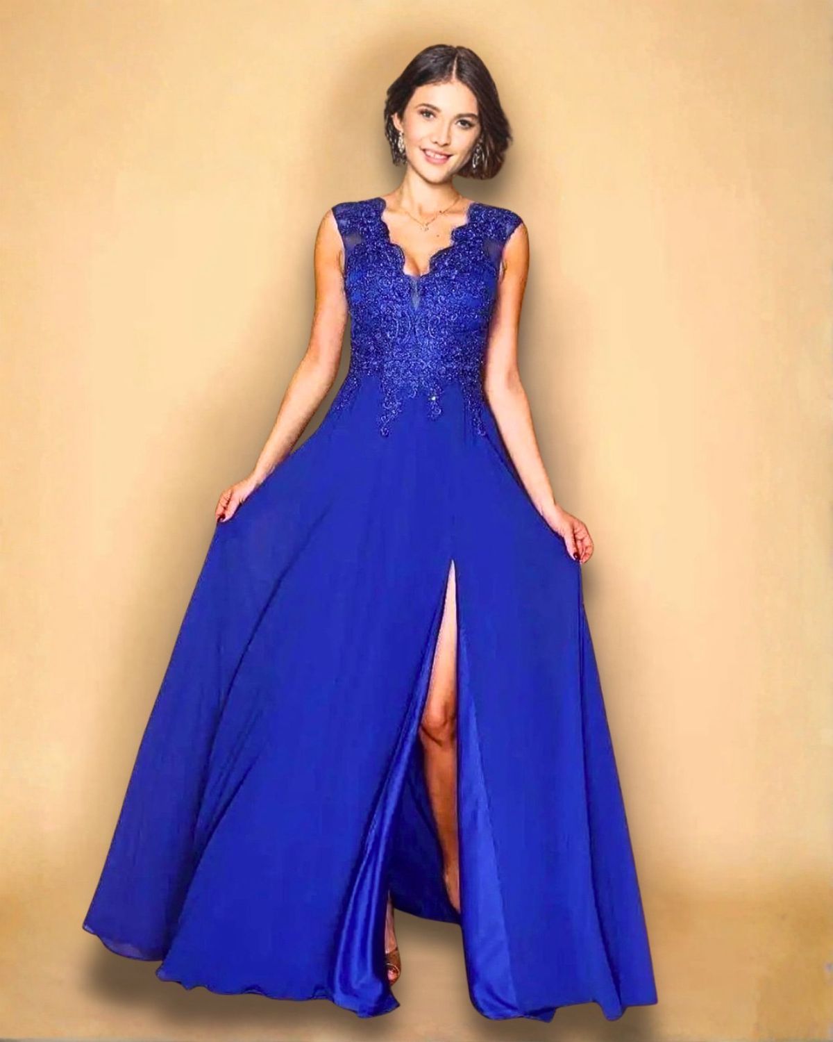 Collezione cerimonia abito corpetto bluette