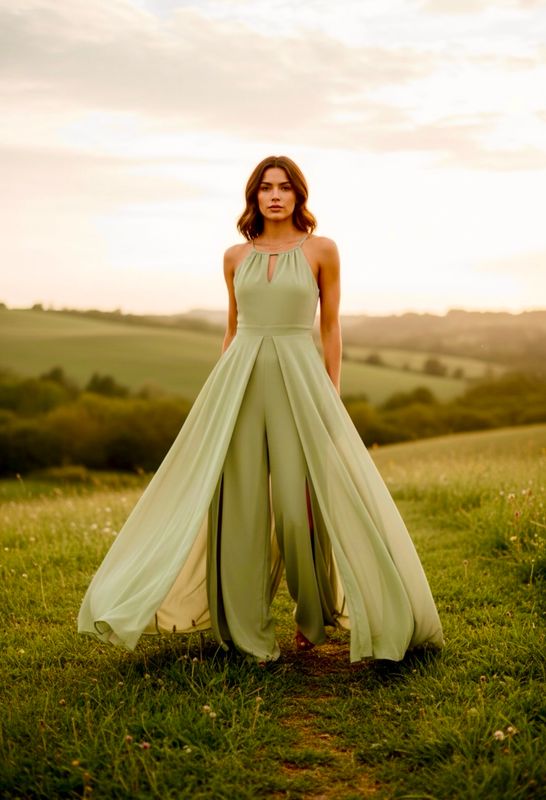 Collezione cerimonia tuta all’americana verde oliva