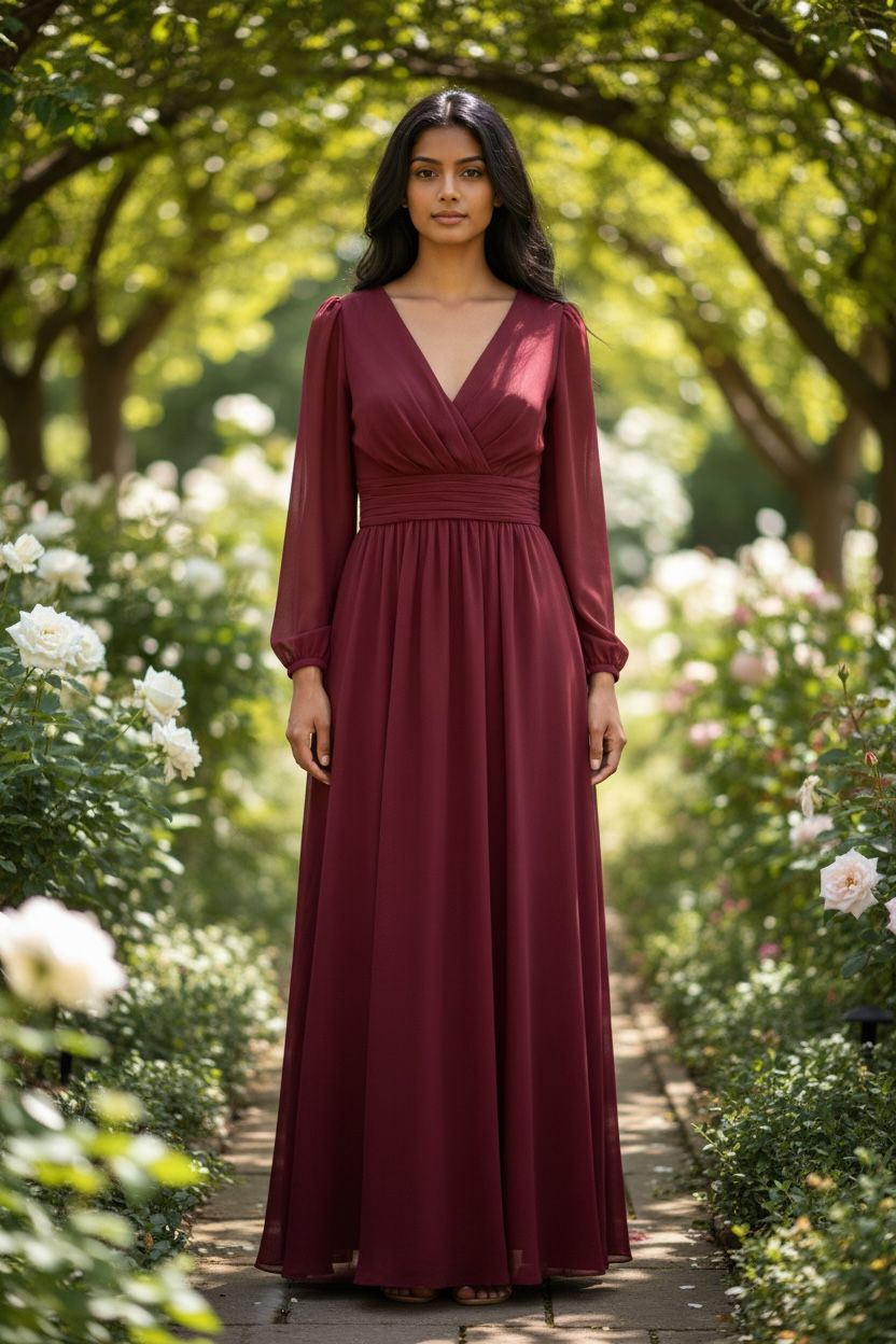 Collezione Unica abito Iris vino