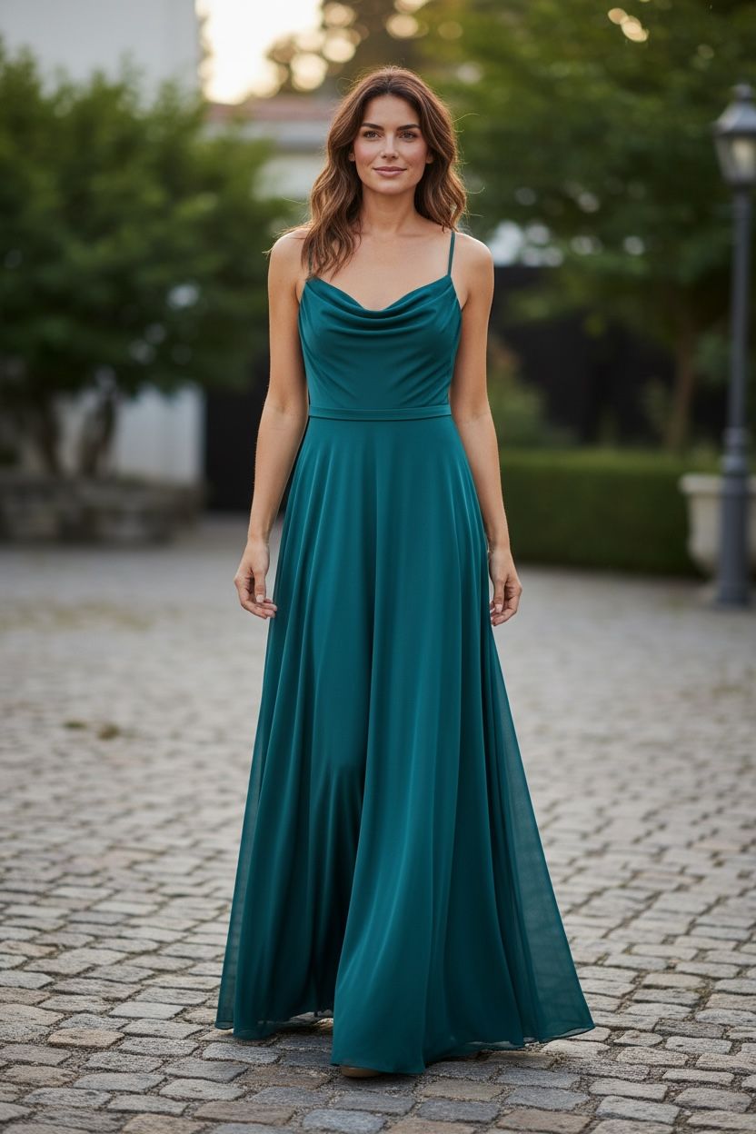 Collezione unica abito Chiara verde bosco