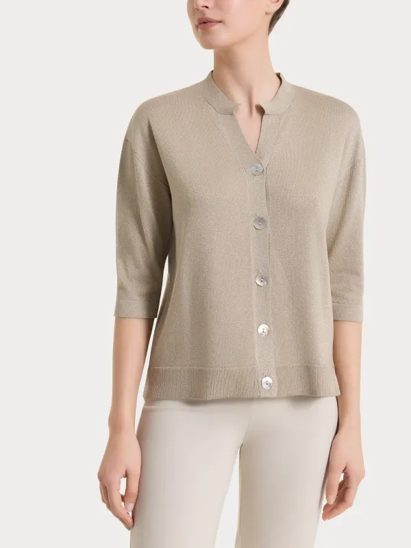 Ragno cardigan oro lurex