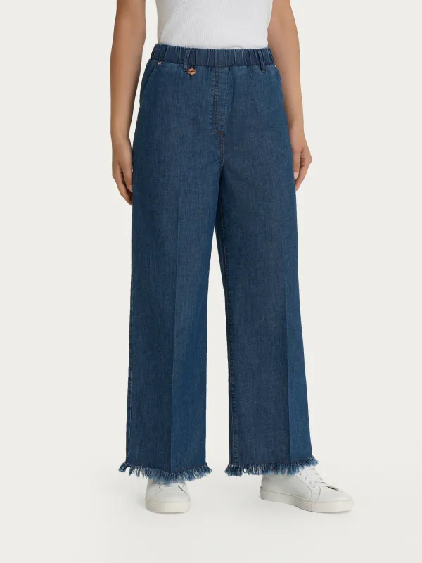 Ragno jeans sfrangiato blu