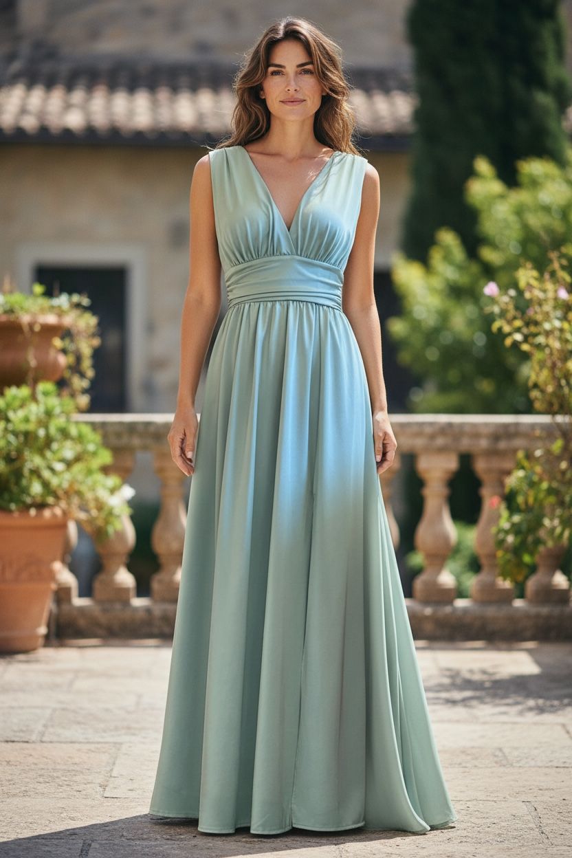 Collezione unica abito Cloe verde salvia