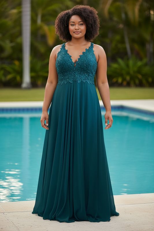 Collezione Curvy abito corpetto verde