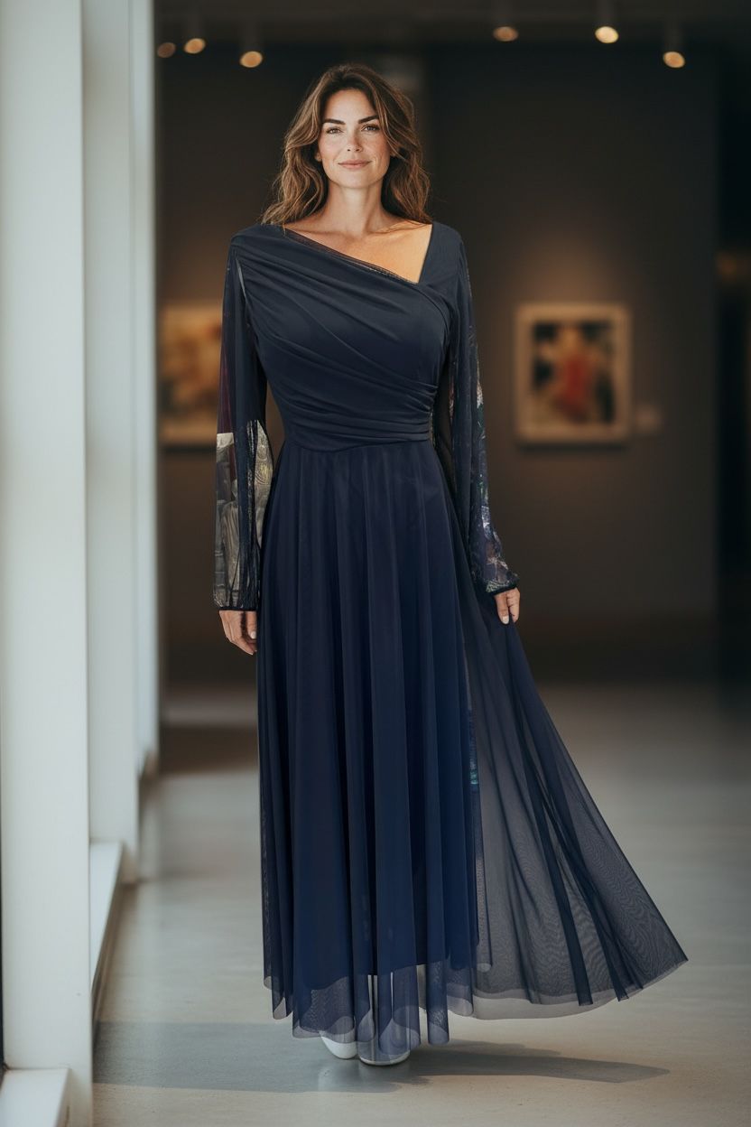 Collezione unica abito Alba blu notte