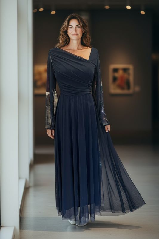 Collezione unica abito Alba blu notte