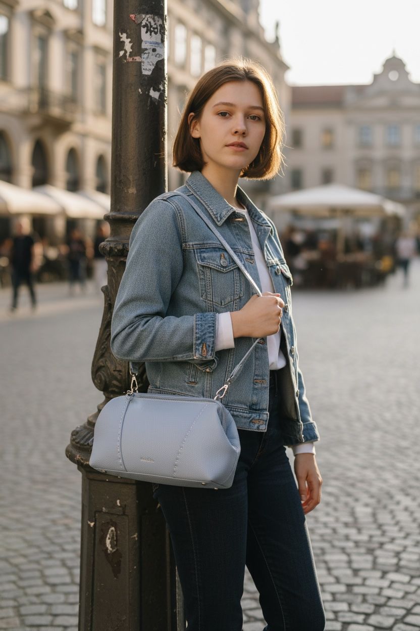 Collezione accessori borsa azzurra 88263