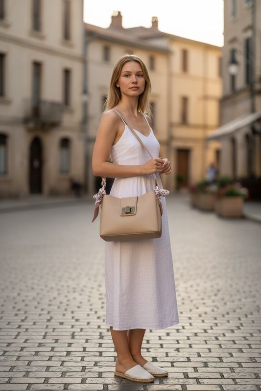 Collezione accessori borsa beige chiaro A702