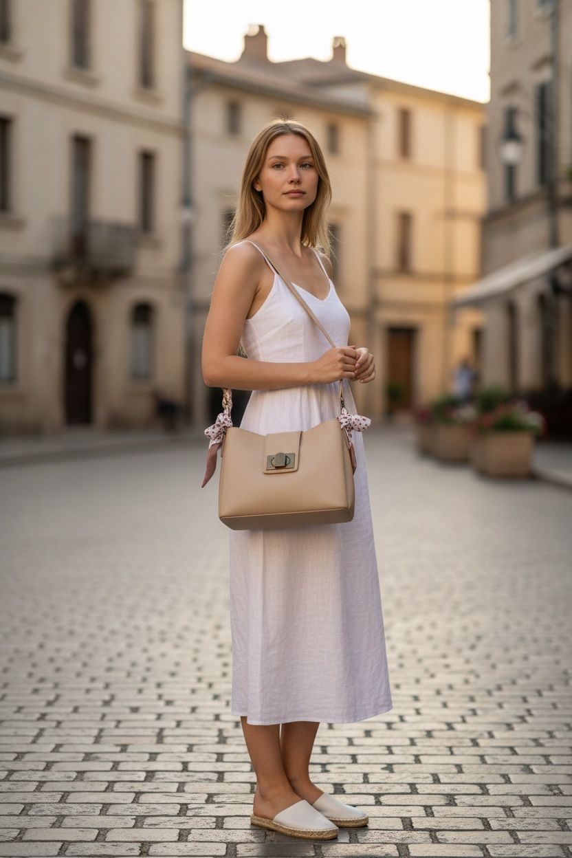 Collezione accessori borsa beige chiaro A702