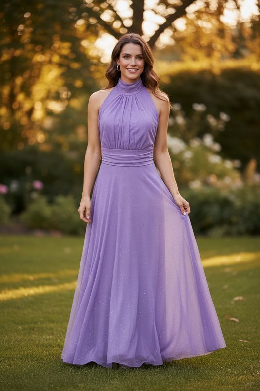 Collezione unica abito Lara lurex glicine