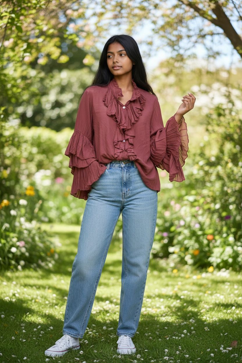 Camicia frappe mattone
