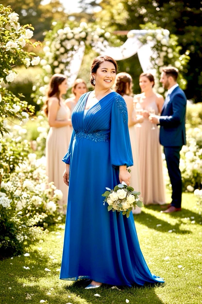 Collezione Cerimonia Curvy abito petrolio
