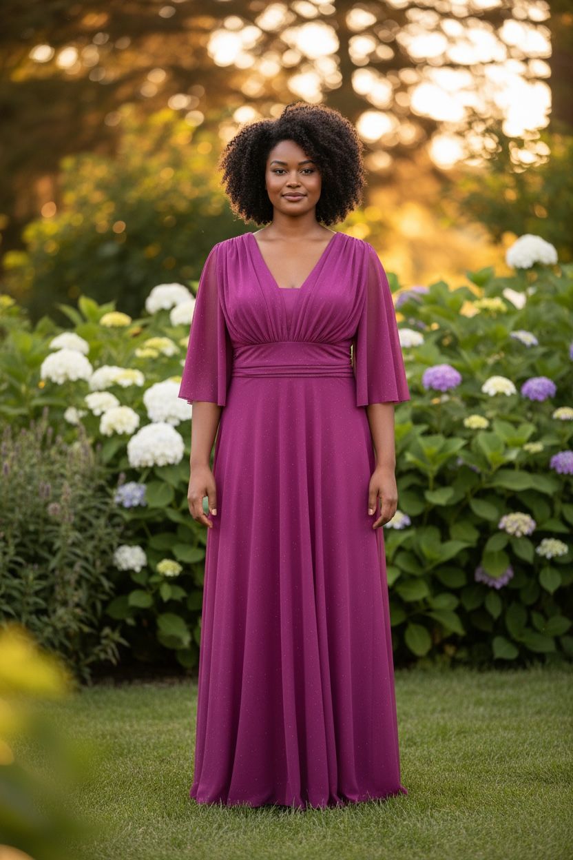 Collezione cerimonia Curvy abito Trilly Magenta