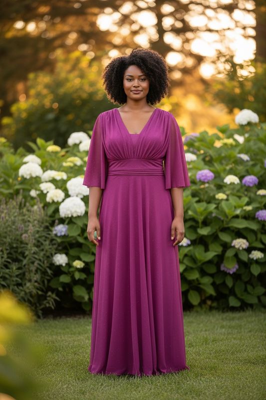 Collezione cerimonia Curvy abito Trilly Magenta