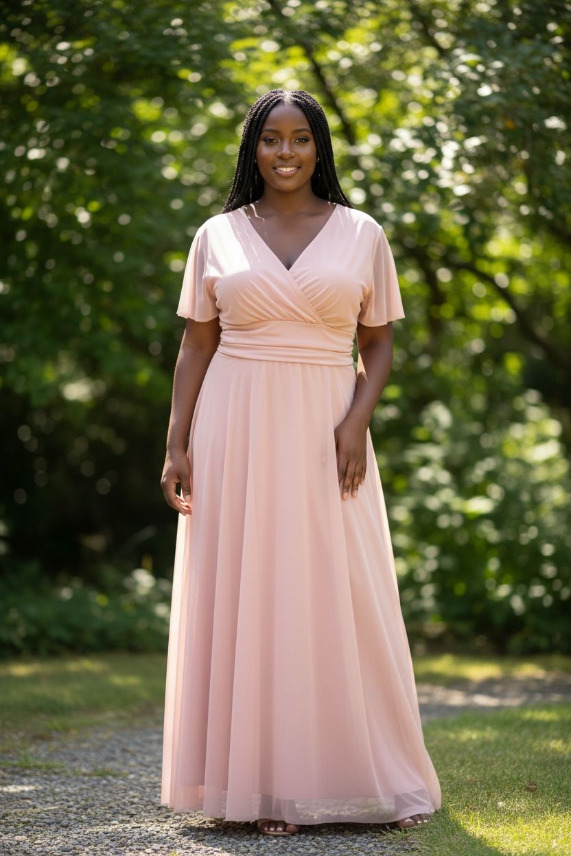 Collezione cerimonia Curvy abito Lucia rosa