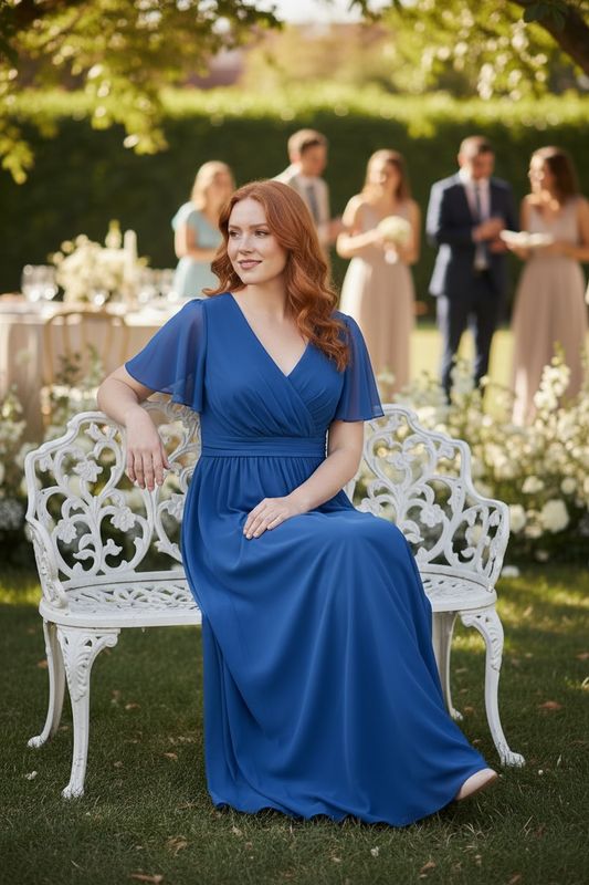 Collezione cerimonia Curvy abito lucia Bluette