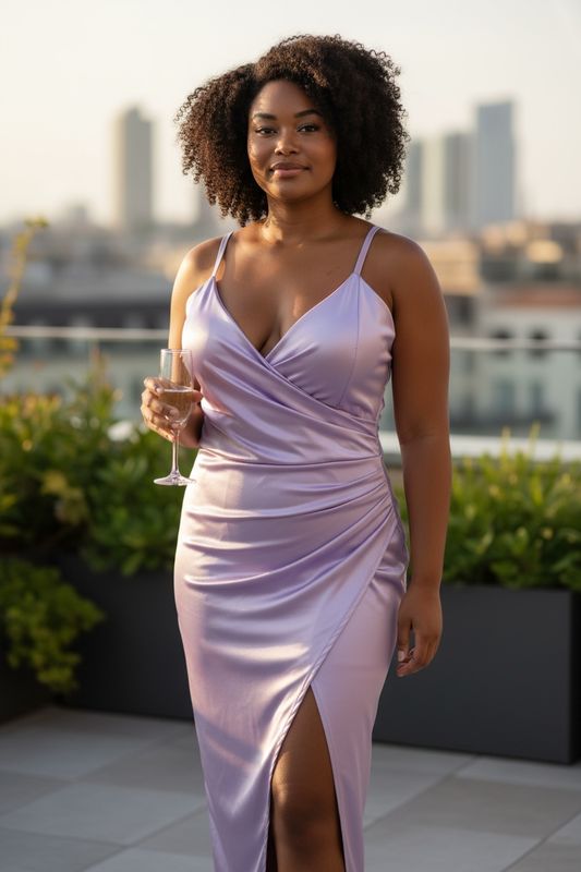 Collezione cerimonia Curvy abito Kate glicine