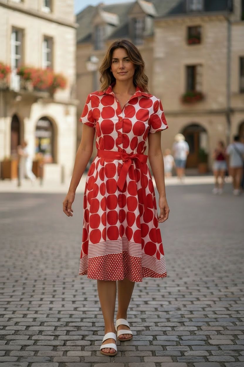 Abito pois rosso