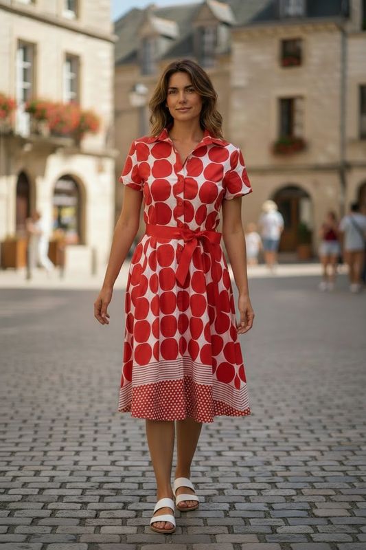 Abito pois rosso