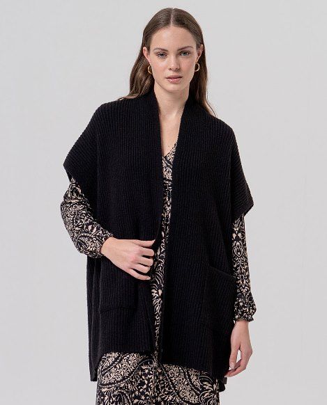 Surkana cardigan in maglia nero