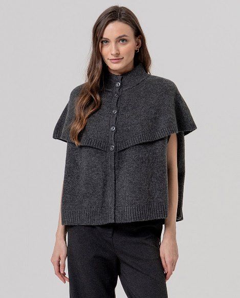 Surkana Mantella in maglia grigio melange