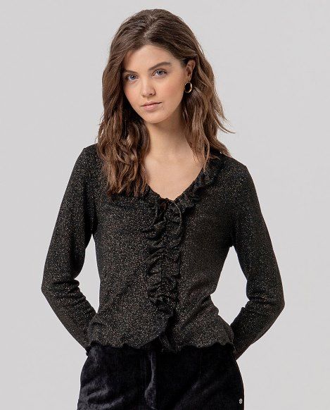 Surkana maglia lurex con frappa