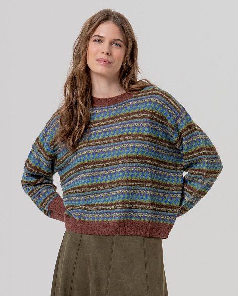 Surkana maglia a girocollo con jacquard