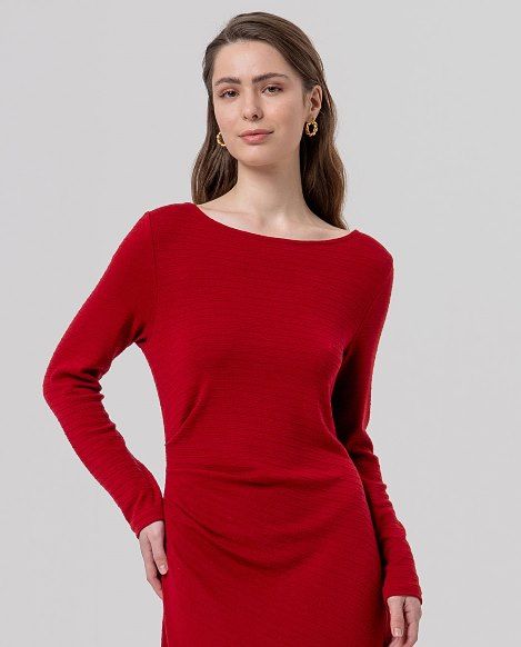Surkana Abito in maglia rosso