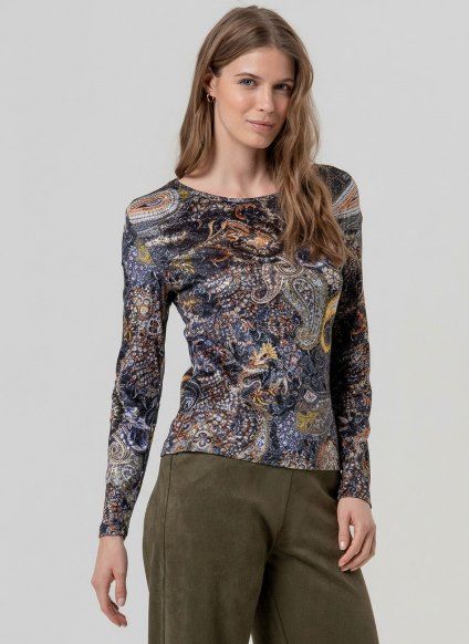 Surkana maglia con collo drappeggiato