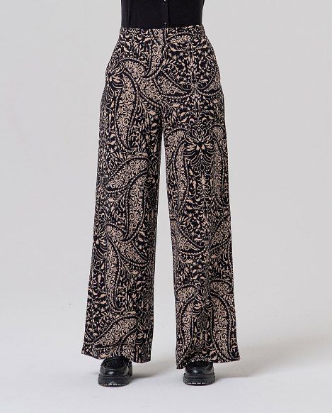 Surkana Pantalone damascato Nero