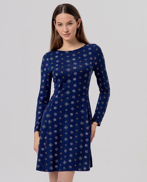 Surkana Abito blu con stampa cravatta
