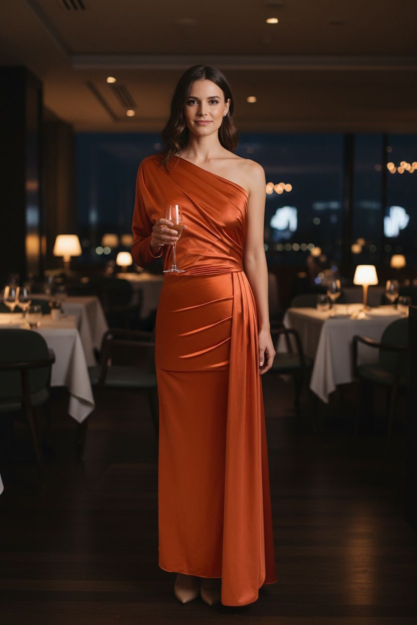 Collezione unica abito Livia arancio