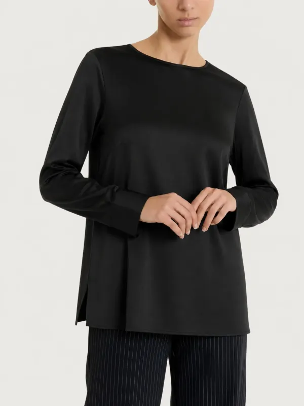 Ragno Blusa Stretch Satin nero