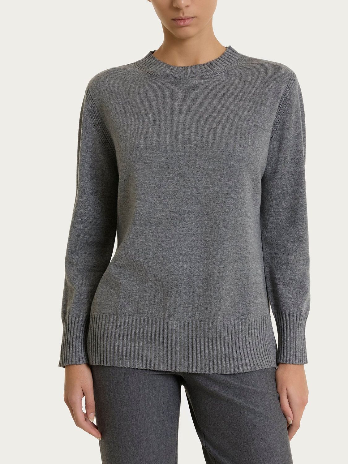 Ragno Maglia girocollo in Soft Wool grigio