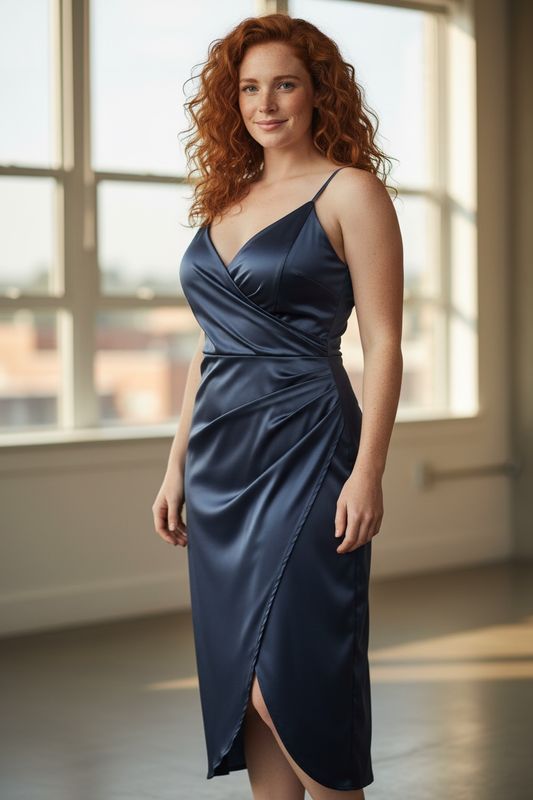 Collezione unica Curvy abito Kate blu notte