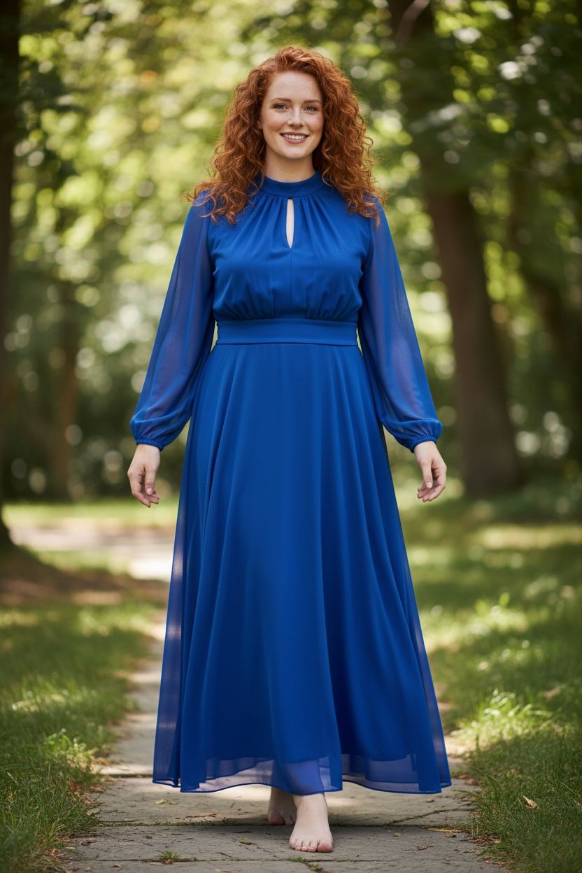 Collezione unica Curvy abito Luna bluette