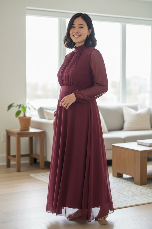 Collezione unica Curvy abito Luna vino