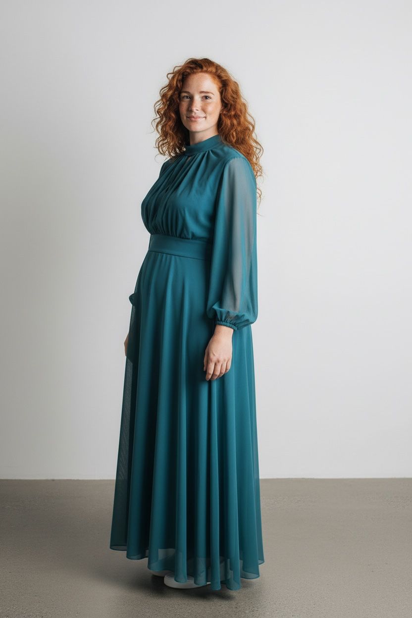 Collezione unica Curvy abito Luna petrolio